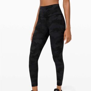 Lululemon Wunder Train High-Rise Tight 25" - Heritage 365 Camo Deep Coal Size 6